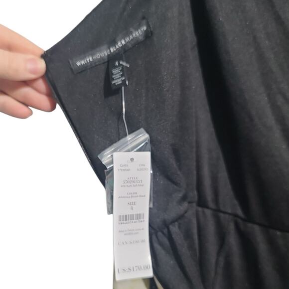 White House Black Market Halter Keyhole Button Back Dress NWT Size 4 - Picture 7 of 7